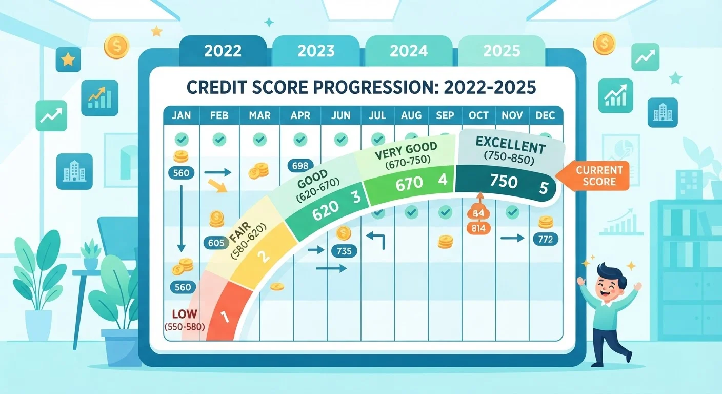 A Year-by-Year Look at How Credit Scores Are Built Over Time