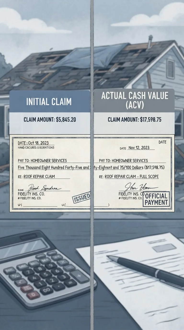 Actual Cash Value vs. Replacement Cost Coverage: The Difference That Matters After a Claim