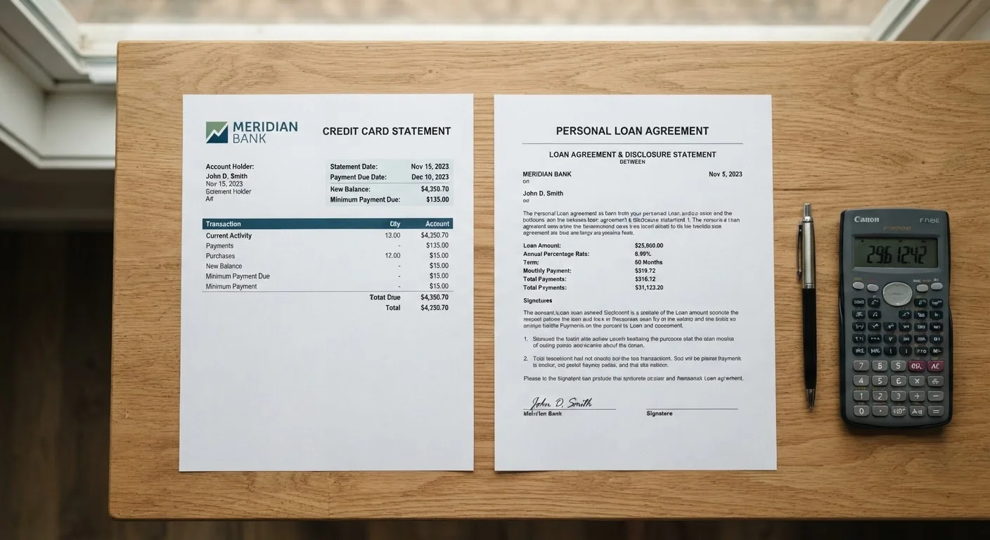 Credit Card vs. Personal Loan for Paying Off Debt