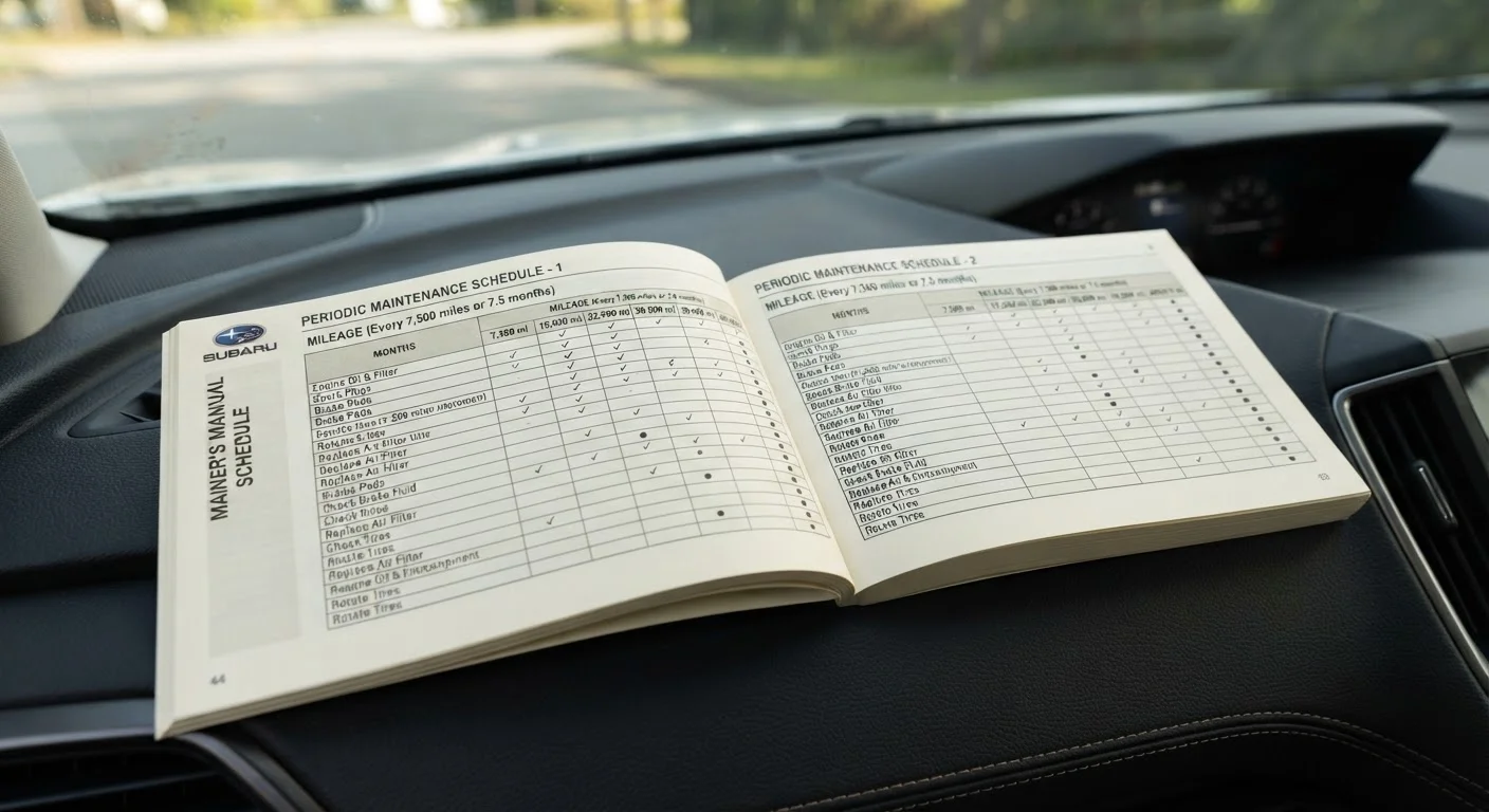 Reading Your Owner's Manual: The Maintenance Schedule Section